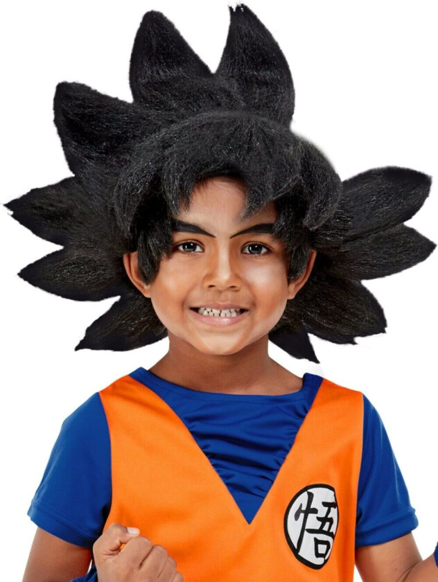 Funidelia Goku parykk - Dragon Ball OFFISIELL til gutter ▶ Son Goku, Manga, Tegneserie - Svart, tilbehør til kostymer
