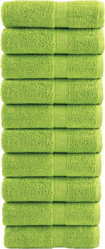 Premium vaskekluter SOLUND 10 stk eplegrønn 30x30 cm 600 g/m2