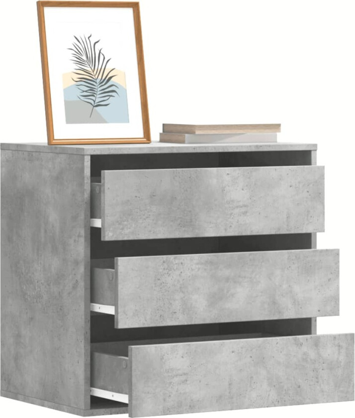 Kommode betonggrå 60x41x58 cm konstruert tre