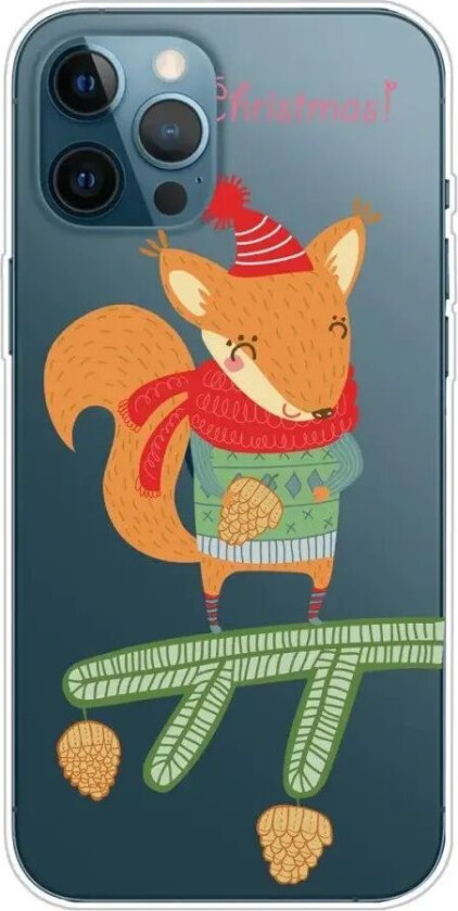 iPhone 15 Pro Fleksibelt Juledeksel i Plast - Ekorn