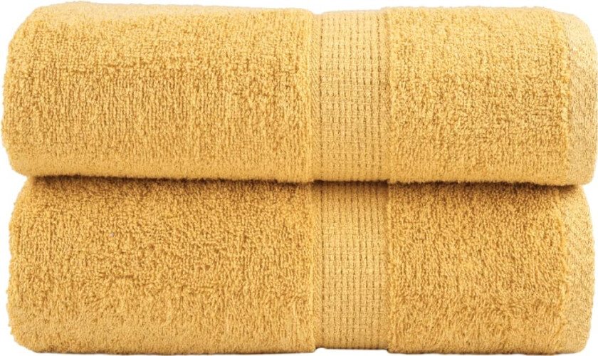 Premium vaskekluter SOLUND 2 stk gull 30x30 cm 600gsm