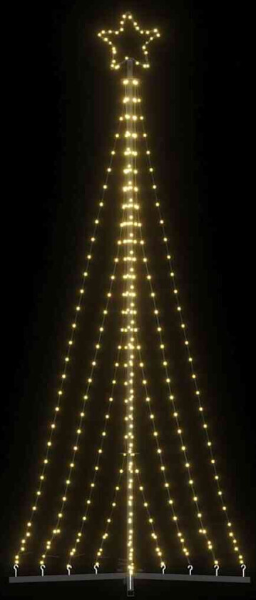 Juletrelys 447 LEDs varm hvit 249 cm