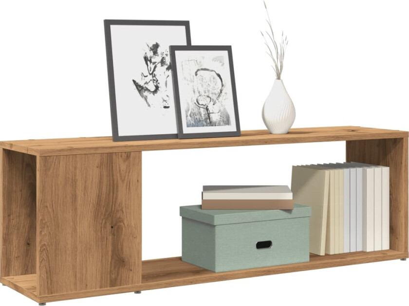 TV-benk artisan eik 100x24x32 cm konstruert tre