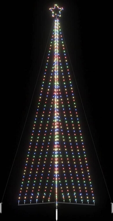 Juletrelys 789 LEDs fargerik 476 cm