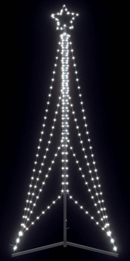 Juletrelys 483 LEDs kald hvit 240 cm