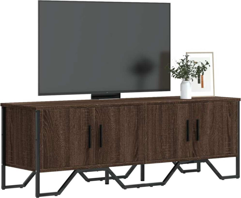 TV-benk brun eik 122x34x41 cm konstruert tre