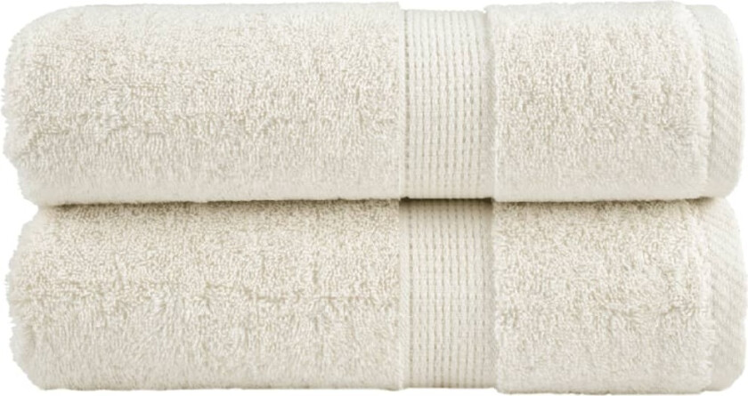 Premium gjestehåndklær SOLUND 2 stk kremhvit 30x50cm 600 g/m2