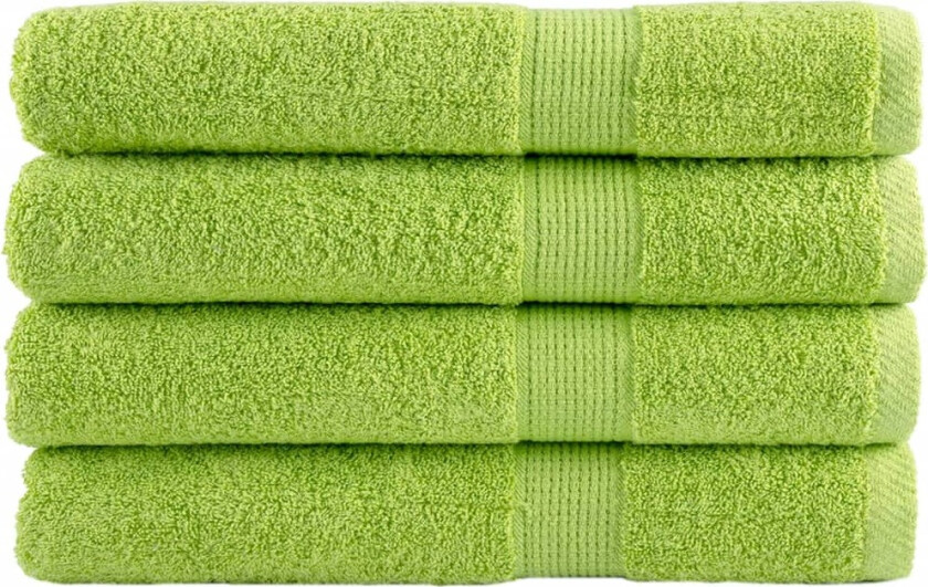 Premium håndklær SOLUND 4 stk eplegrønn 100x200cm 600g/m2