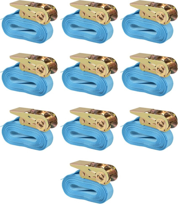 Bilde av Jekkestropper med skralle 10 stk 0,8 tonn 4mx25mm blå