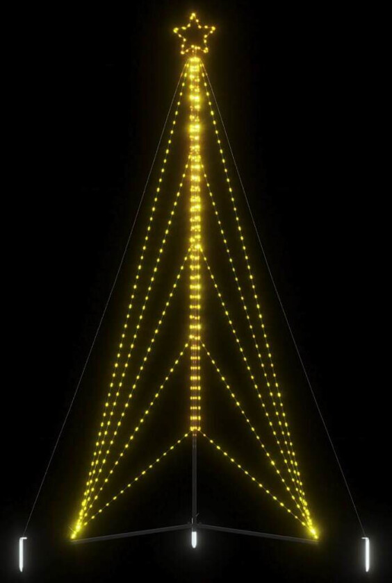 Juletrelys 615 LEDs varm hvit 404,5 cm