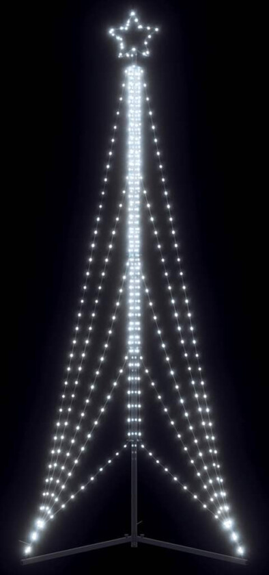 Juletrelys 525 LEDs kald hvit 302 cm