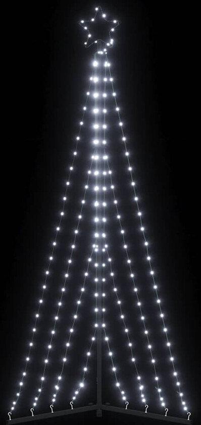Juletrelys 339 LEDs kald hvit 187 cm