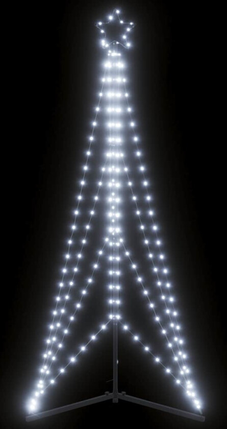 Juletrelys 363 LEDs kald hvit 182 cm
