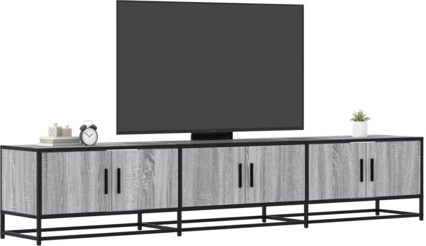 TV-benk grå sonoma 210x35x41 cm konstruert tre