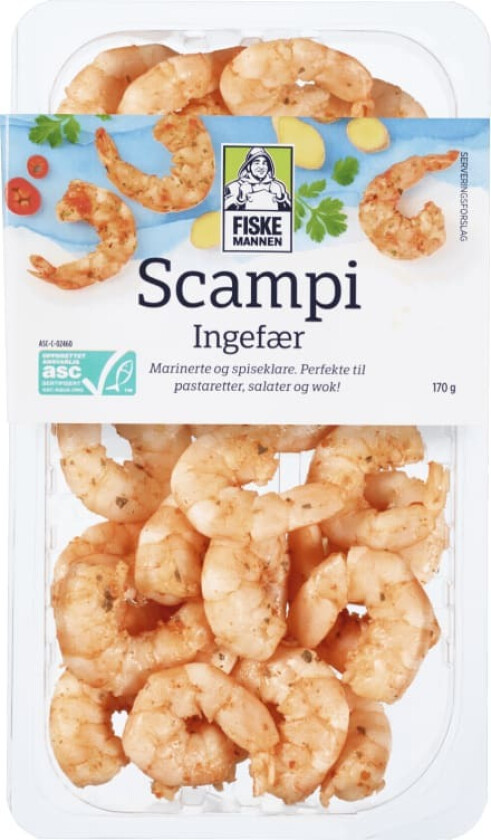 Scampi Ingefær Asc 170g