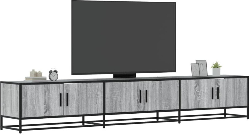 TV-benk grå sonoma 240x35x41 cm konstruert tre