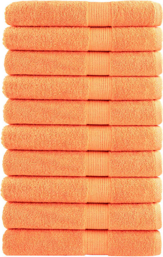 Bilde av Premium håndklær SOLUND 10 stk oransje 100x200cm 600 g/m2