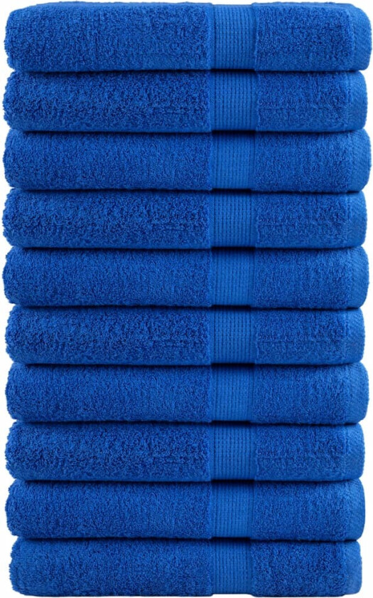 Bilde av Premium håndklær SOLUND 10 stk blå 100x200 cm 600gsm