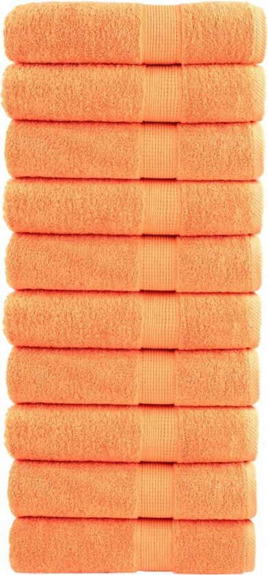 Premium håndklær SOLUND 10 stk oransje 50x100 cm 600 g/m2
