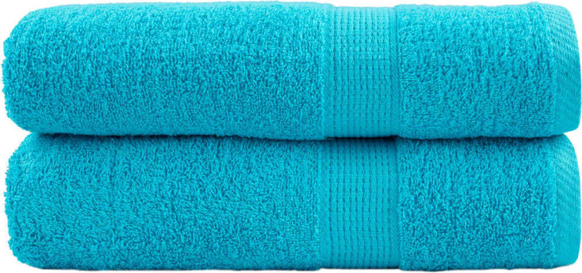 Premium saunahåndklær SOLUND 2 stk turkis 50x100 cm 600 g/m2