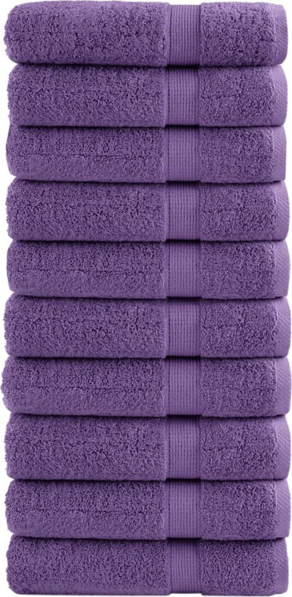 Premium dusjhåndklær SOLUND 10 stk lilla 70x140cm 600 g/m2