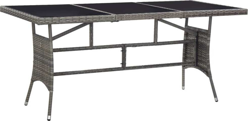 Hagebord grå 170x80x74 cm polyrotting