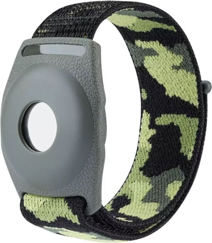 AirTag Barne Stoffrem - Grønn Kamuflasje