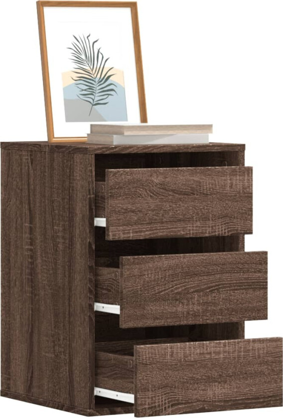 Kommode brun eik 40x41x58 cm konstruert tre