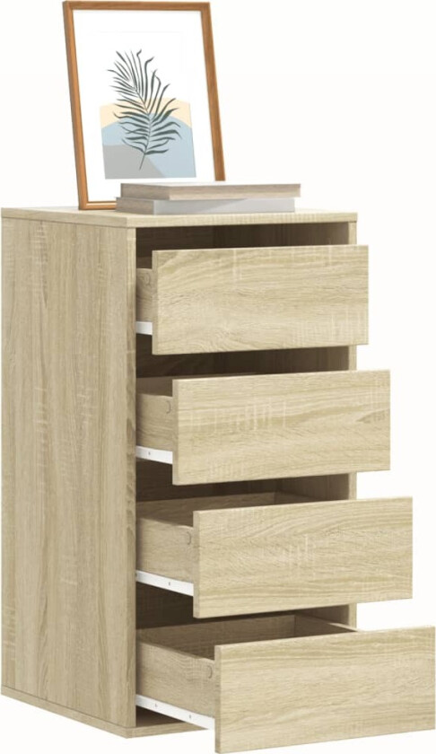 Kommode sonoma eik 40x41x76 cm konstruert tre