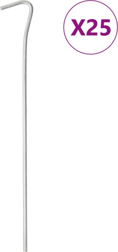 Bilde av Teltplugger 25 stk 23 cm Ø4 mm galvanisert stål