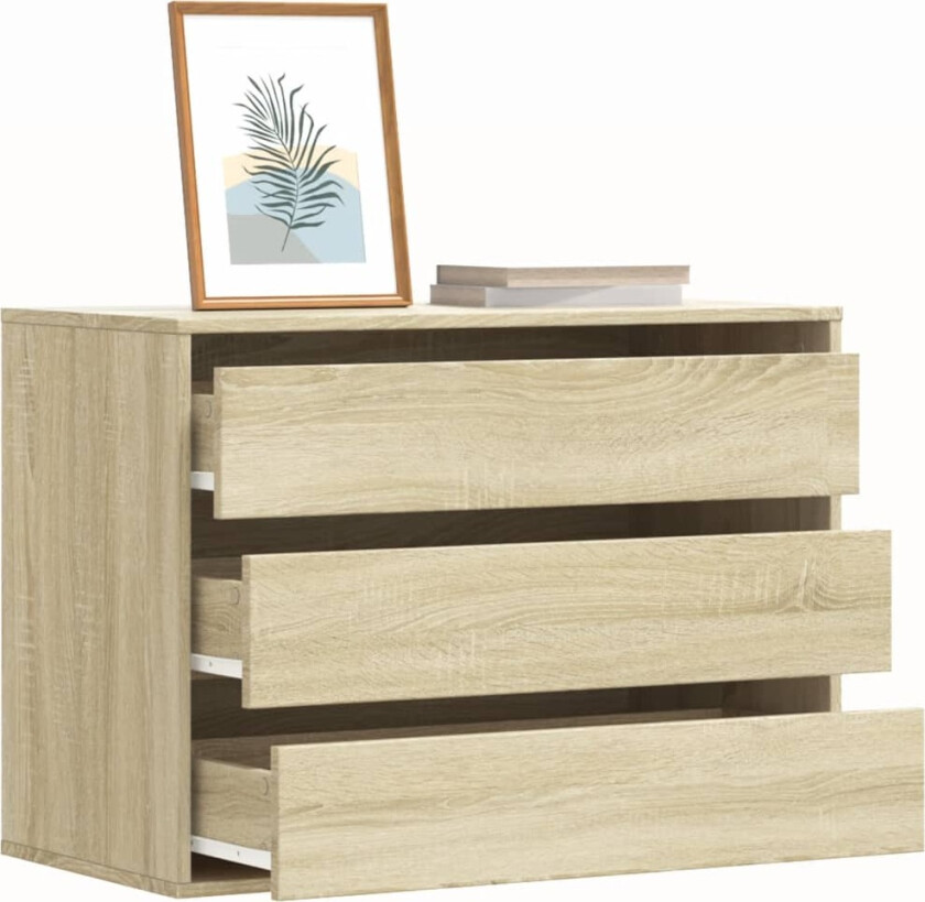 Kommode sonoma eik 80x41x58 cm konstruert tre