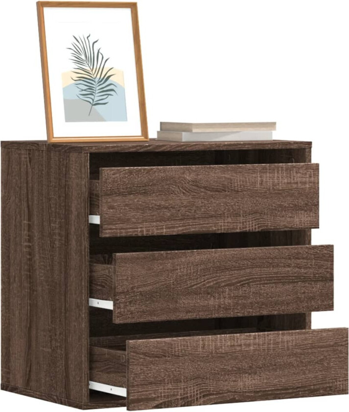 Kommode brun eik 60x41x58 cm konstruert tre