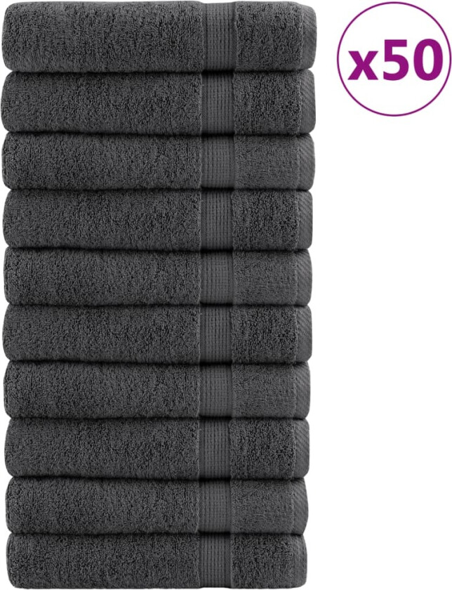 Bilde av Premium håndklær SOLUND 50 stk antrasitt 50x100 cm 600gsm
