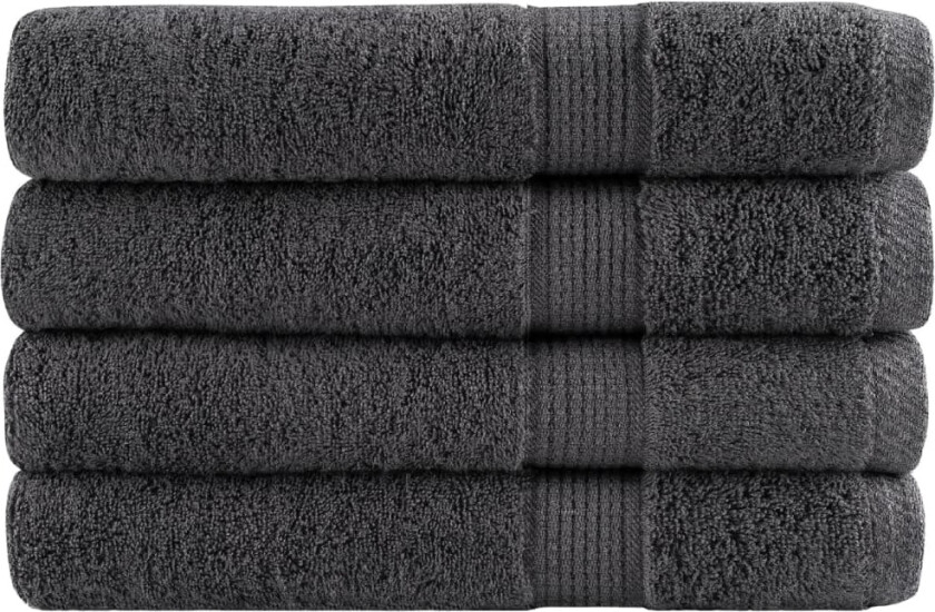Bilde av Premium håndklær SOLUND 4 stk antrasitt 100x200 cm 600gsm