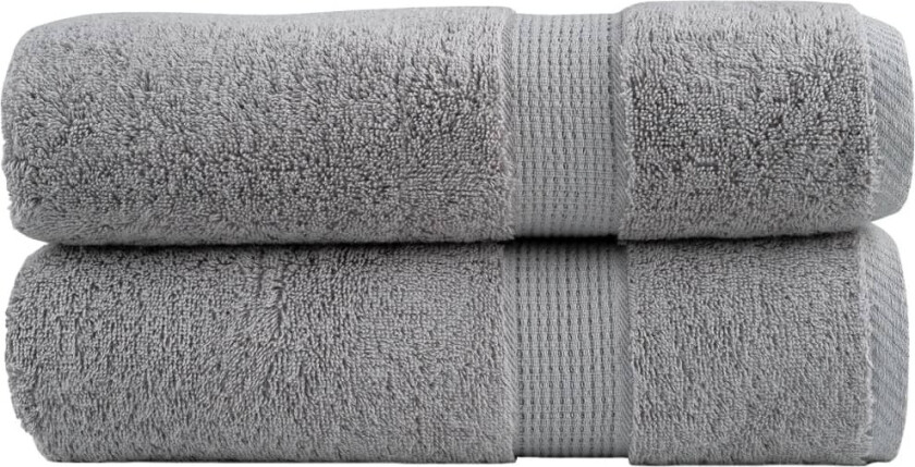 Premium badehåndklær SOLUND 2 stk grå 100x150 cm 600gsm