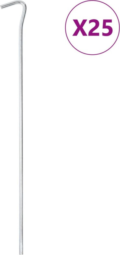 Bilde av Teltplugger 25 stk 30 cm Ø7 mm galvanisert stål