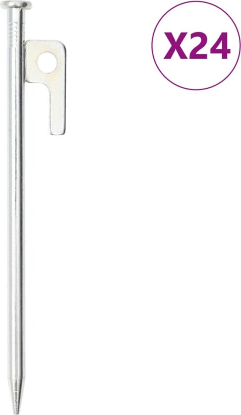 Bilde av Teltplugger 24 stk 20 cm 9 mm galvanisert stål