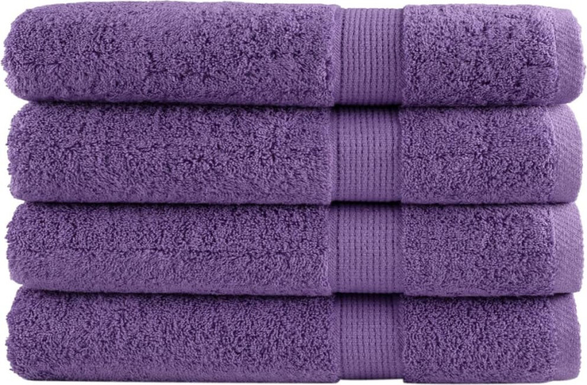 Bilde av Premium håndklær SOLUND 4 stk lilla 100x200 cm 600 g/m2