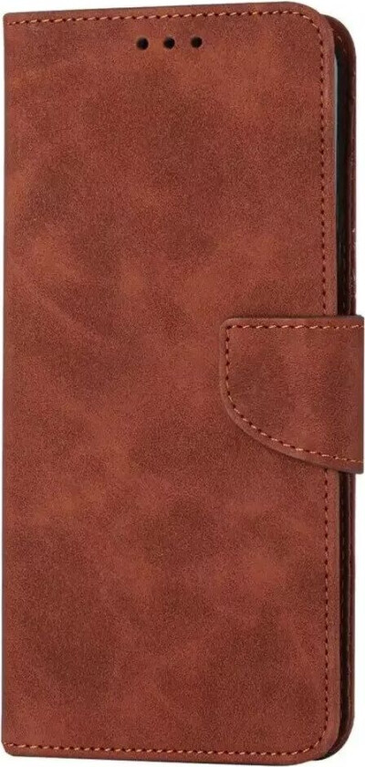 Samsung Galaxy S23+ (Plus) Skinn Flippdeksel med Lommebok - Brun