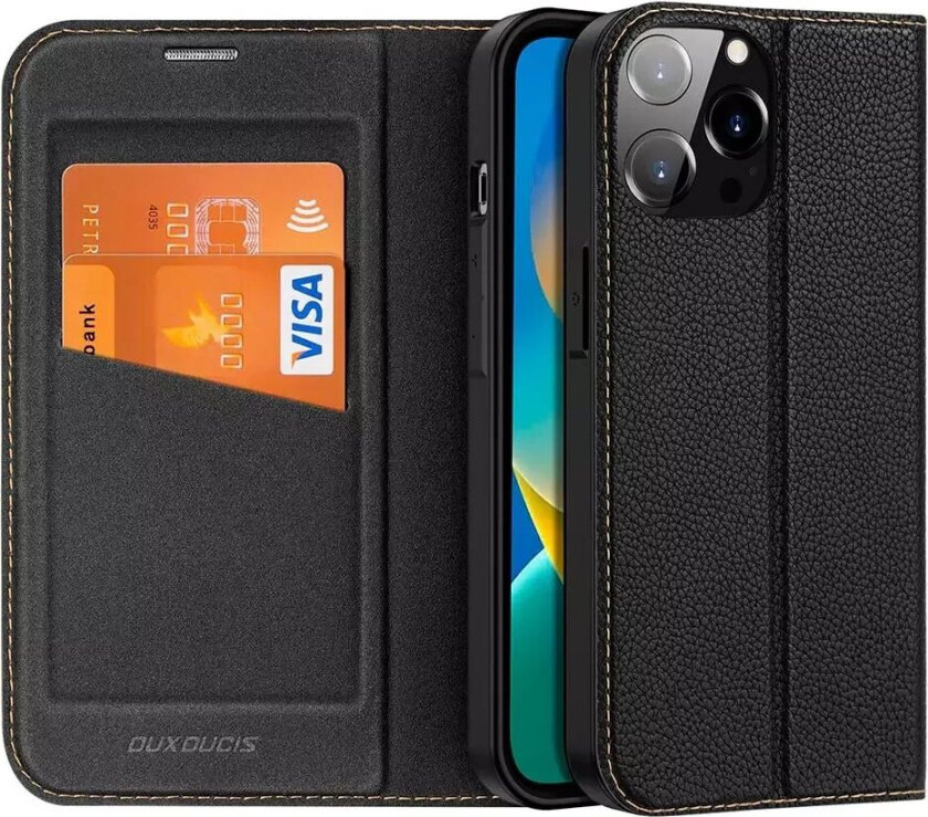 DUX DUCIS iPhone 14 Pro Skin X2 Premium Flip Deksel - Svart