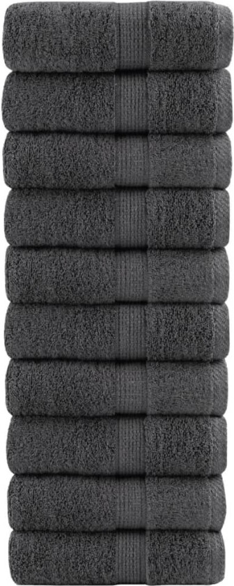 Bilde av Premium vaskekluter SOLUND 10 stk antrasitt 30x30cm 600gsm