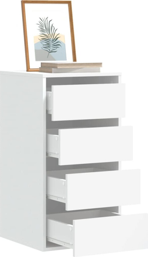 Kommode hvit 40x41x76 cm konstruert tre