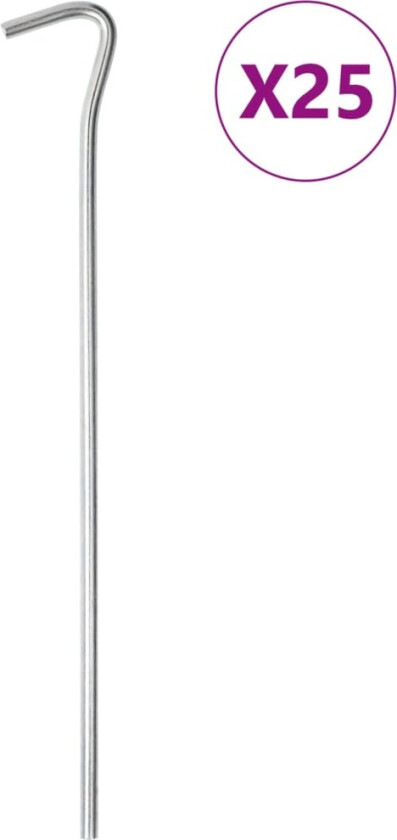 Bilde av Teltplugger 25 stk 23 cm Ø5 mm galvanisert stål