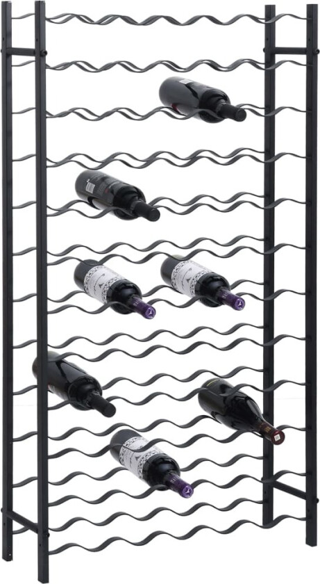 Vinstativ for 72 flasker svart jern