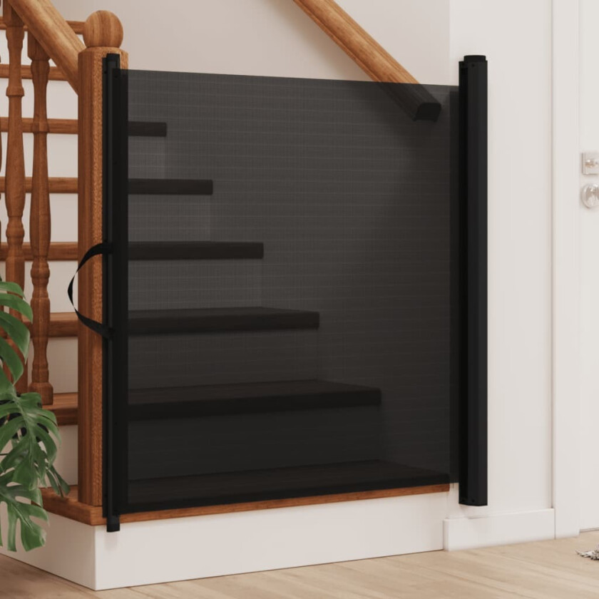 Uttrekkbar kjæledyrport svart 102,5x125 cm