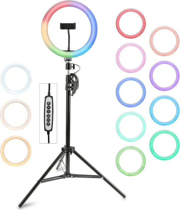 4smarts LoomiPod Selfie Tripod m. RGB Ring Light & Oppbevaringsetui