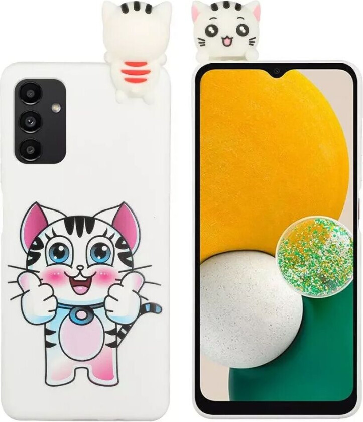 Samsung Galaxy A14 (5G) Fleksibelt Plastdeksel 3D - Katt