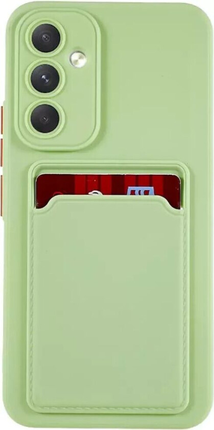 Samsung Galaxy A54 (5G) Fleksibelt Plastdeksel med Kortholder - Lysegrønn