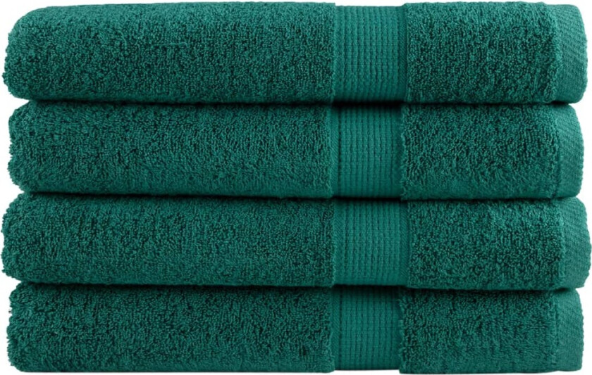 Premium håndklær SOLUND 4 stk grønn 100x200 cm 600 g/m2