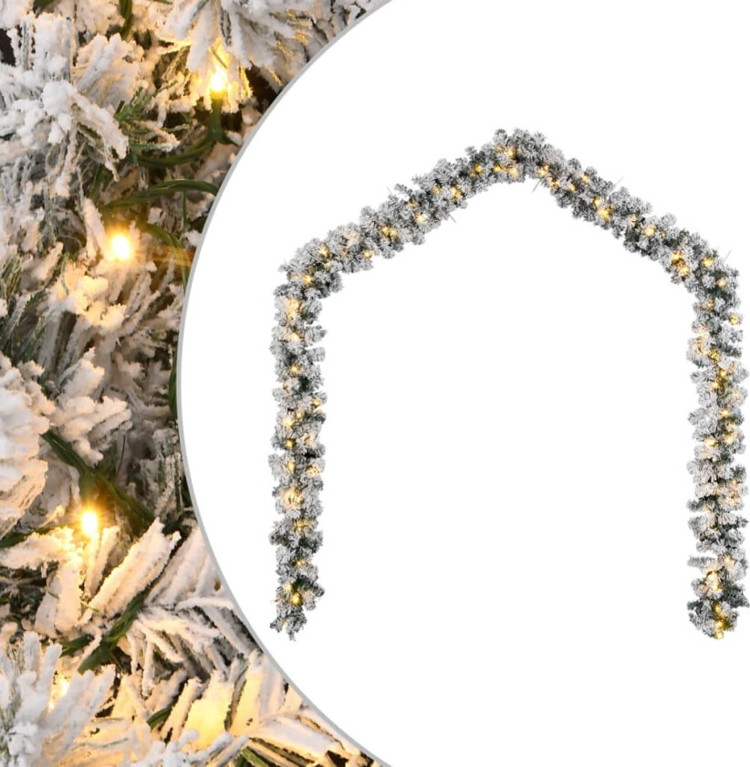 Bilde av Julekrans med LED-lys grønn 20 m PVC